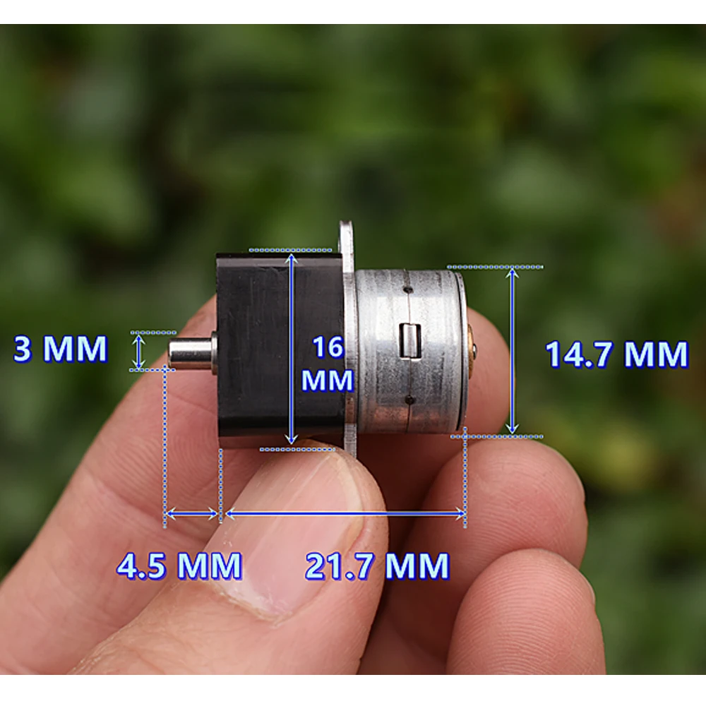 Миниатюрный 15-миллиметровый 2-фазный 4-проводной шаговый двигатель с