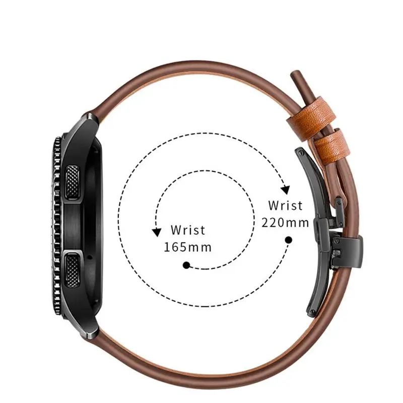 Ремешок кожаный для Samsung Galaxy watch 4 6 Classic/5 pro/Active 2/3/42 мм/46 мм 44 браслет Huawei GT/2/4/3 Pro 20 22
