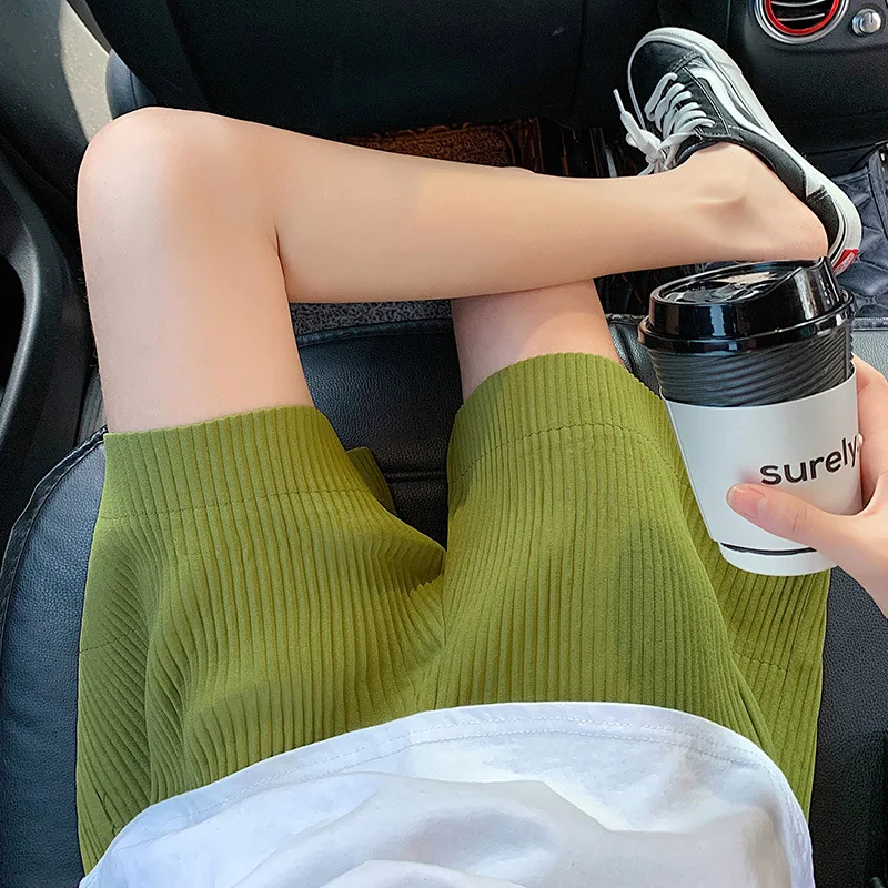 

Шикарная одежда широкие Шорты повседневные штаны 2023 повседневные свободные женские прямые шорты женские летние штаны корейская мода