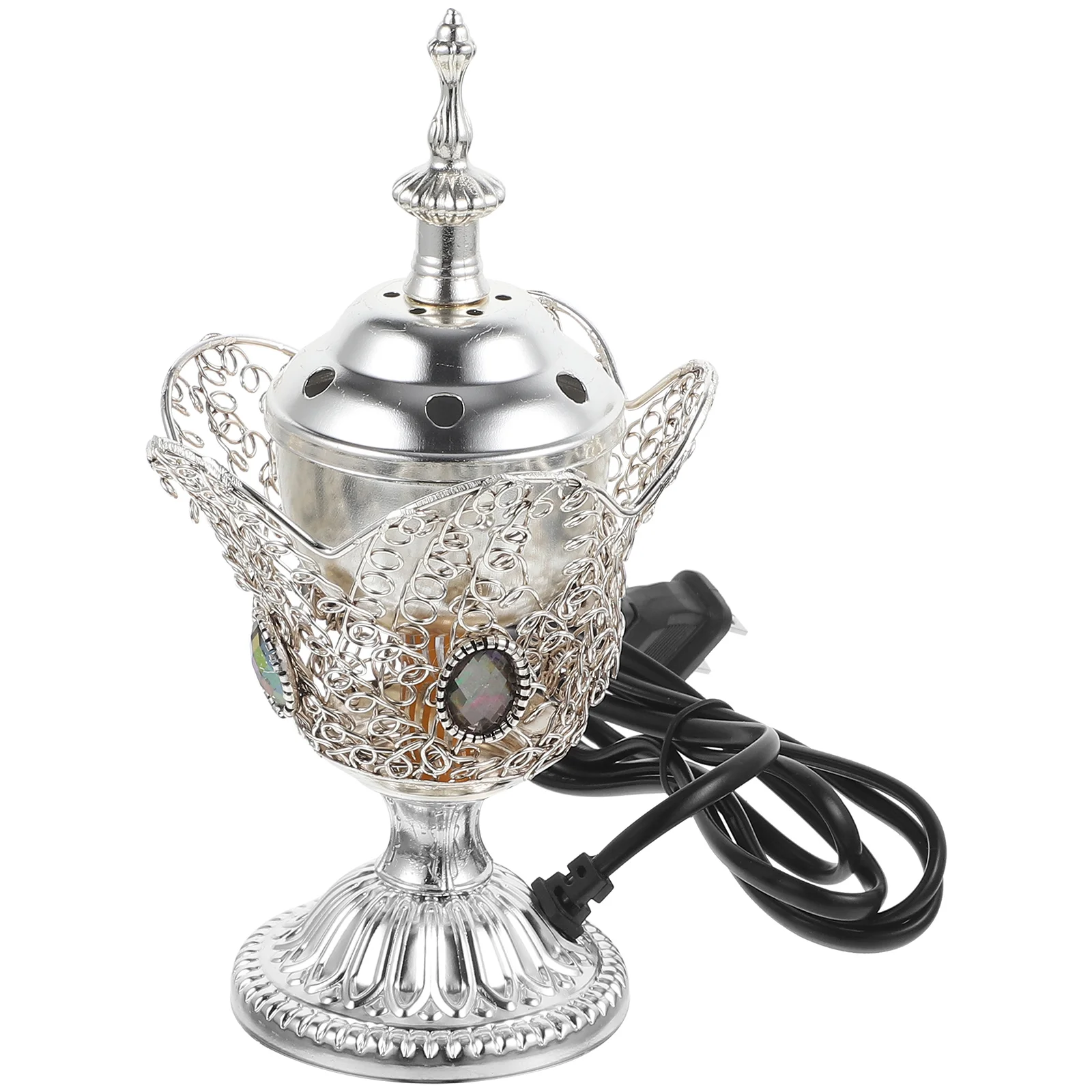 

Plug-in Burner Storage Decoration Household Electric Vintage Home Middle East Retro Ornament Aroma Iron Holder