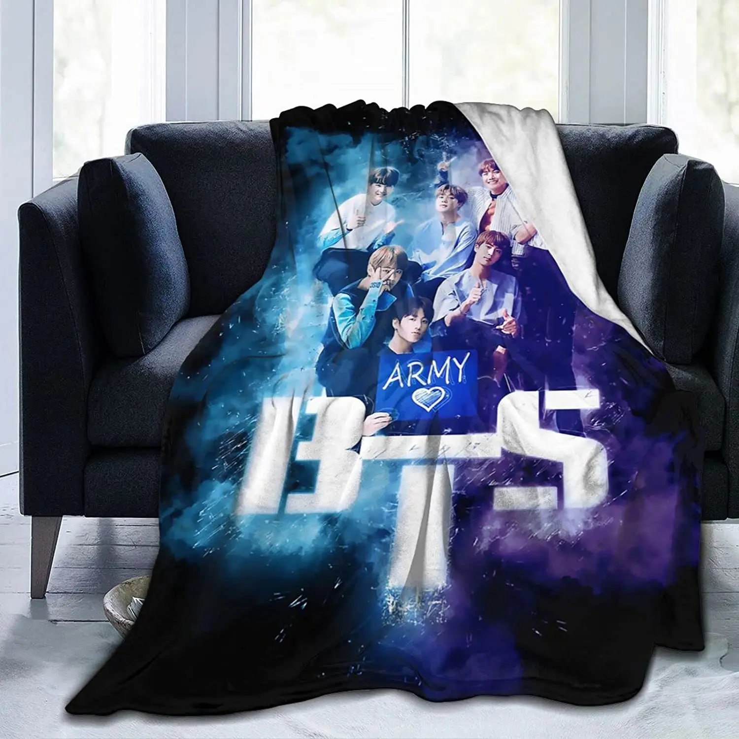 Kpop Merchandise-Manta de franela súper suave para cama, sala de estar, sofá, todas las estaciones, 50x40 pulgadas