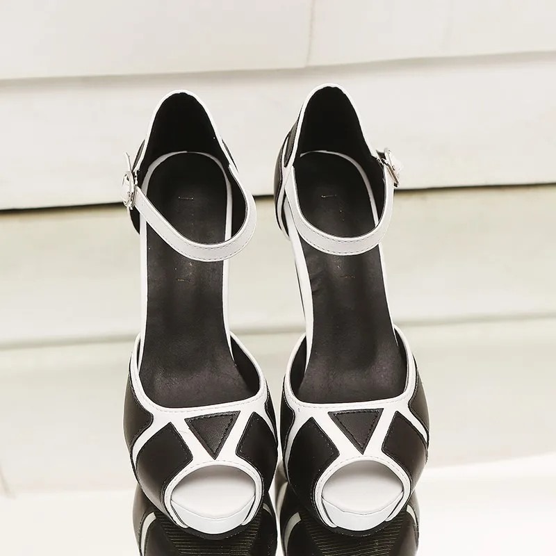 

2023 New Women's High Heels, Thin Heels, High Heels with Heels, One-line Buckle, Open-toe Fishmouth, Women's Shoes, Versatile