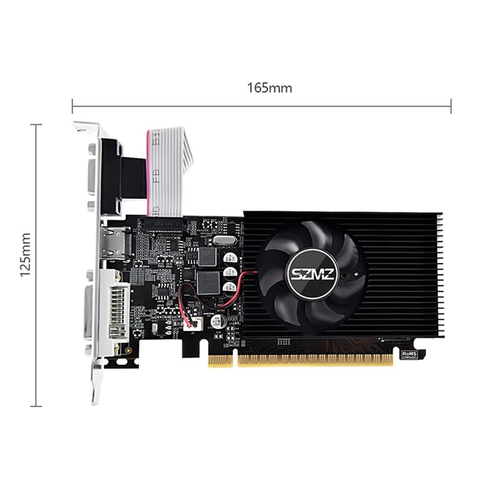 GT730 4GB DDR3 128Bit Desktop Gaming Video Card PCI-E2.0 16X with Cooling Fan for Office/Home Entertainment/Light Games for PC images - 6