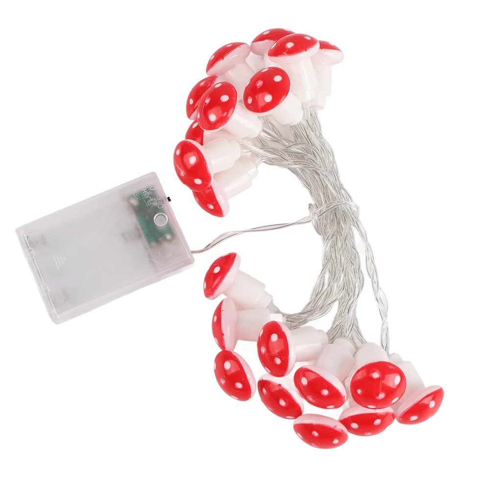 Декоративная гирлянда в виде грибов