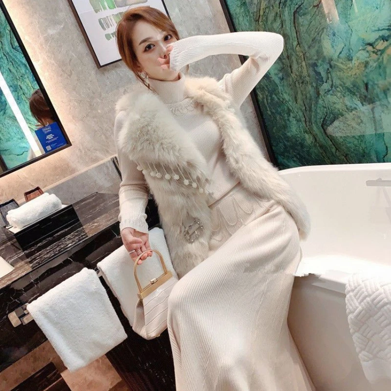 Женский укороченный зимний жилет из искусственного меха осенний кардиган пальто