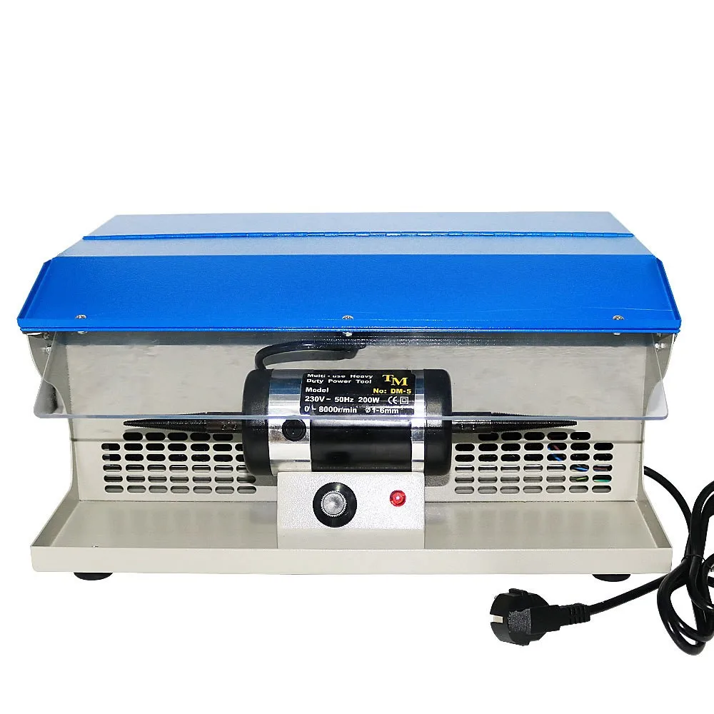 DM-5 Dust-Absorbing Polishing Machine With Dust Collector Desktop Double-Headed Cloth Wheel With Lamp Speed Control Rotary Tool