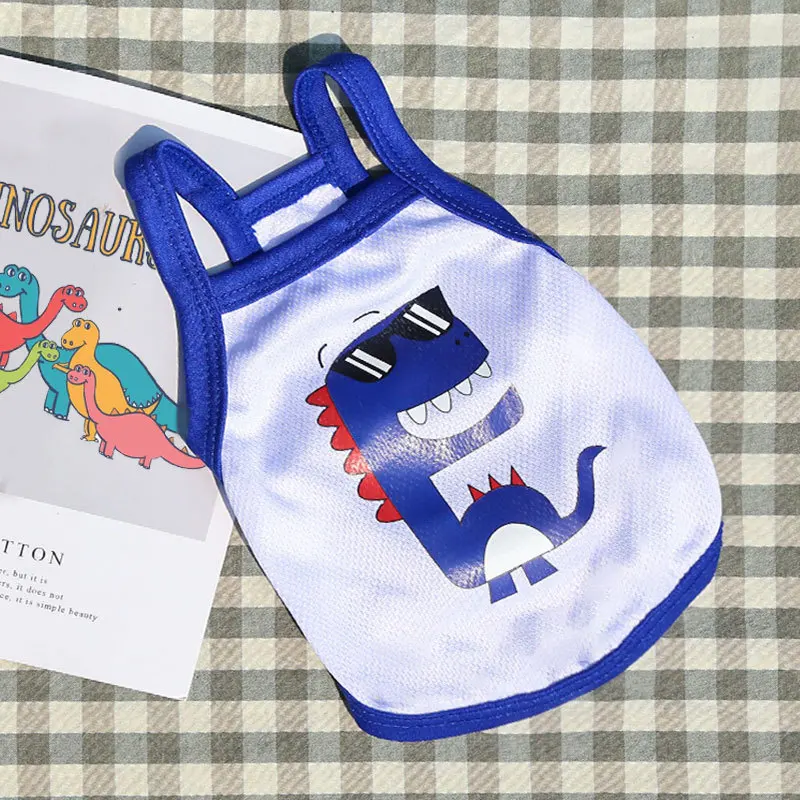 

Summer Pet Breathable Vest Dog Tank Top Cat Vest With Lovely Patterns Dog Cat Lovely Vest