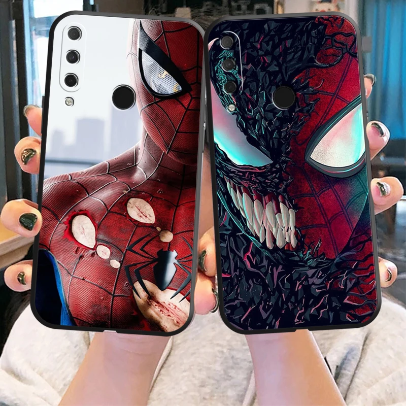 

Marvel's Spider-man Phone Case For HUAWEI P20 P30 P40 Lite Pro Plus P20 Lite 2019 P Smart 2020 2019 Z 5G Funda Liquid Silicon