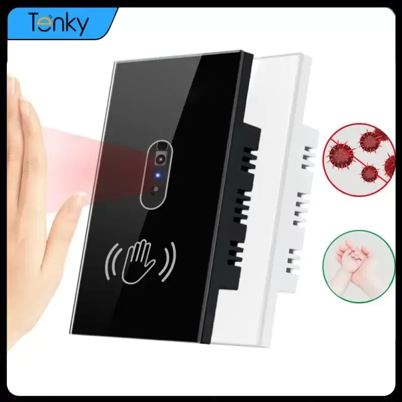 Умный настенный фонарь Aubess 220 В со стеклянной панелью с датчиком движения руки