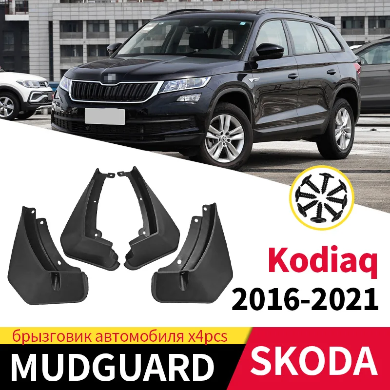 

Car Mud Flaps For Skoda Kodiaq 2016-2021 Set Mudguards Splash Guards Fender Mudflaps Dedicated Accessories 4pcs Black