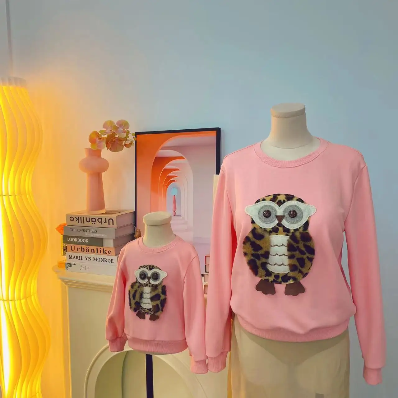 

Joyccin Mother and Daughter sweatshirt Clothes Owl Decorated Sweatshirt Mother and Baby Round Neck Long Sleeve Girls sweatshirt