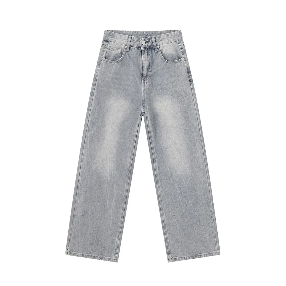 Винтажные мешковатые джинсы Мужская Уличная одежда свободные синие джинсовые