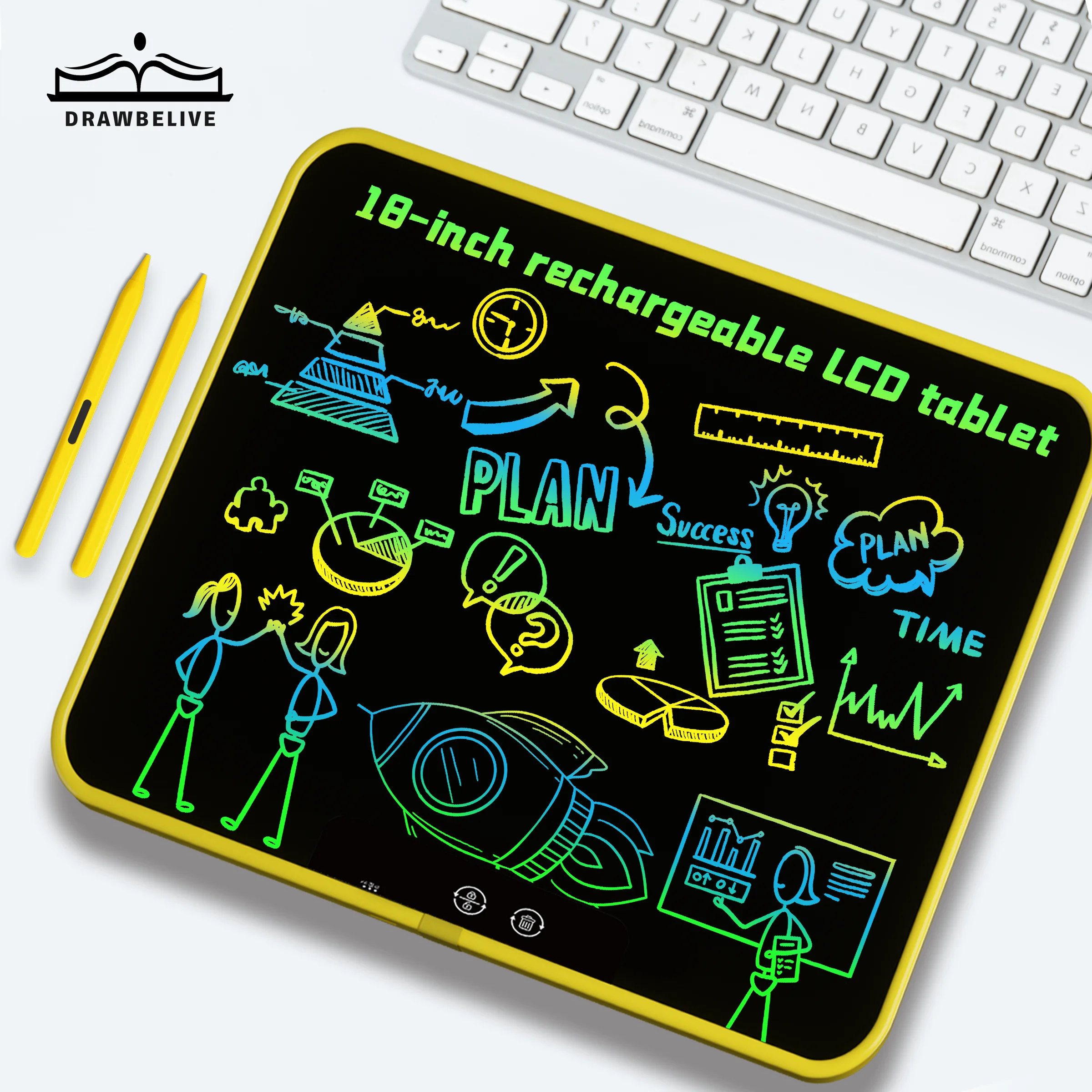 Электронная доска для рисования ЖК-планшет 18 дюймов с разъемом Type-C волшебный