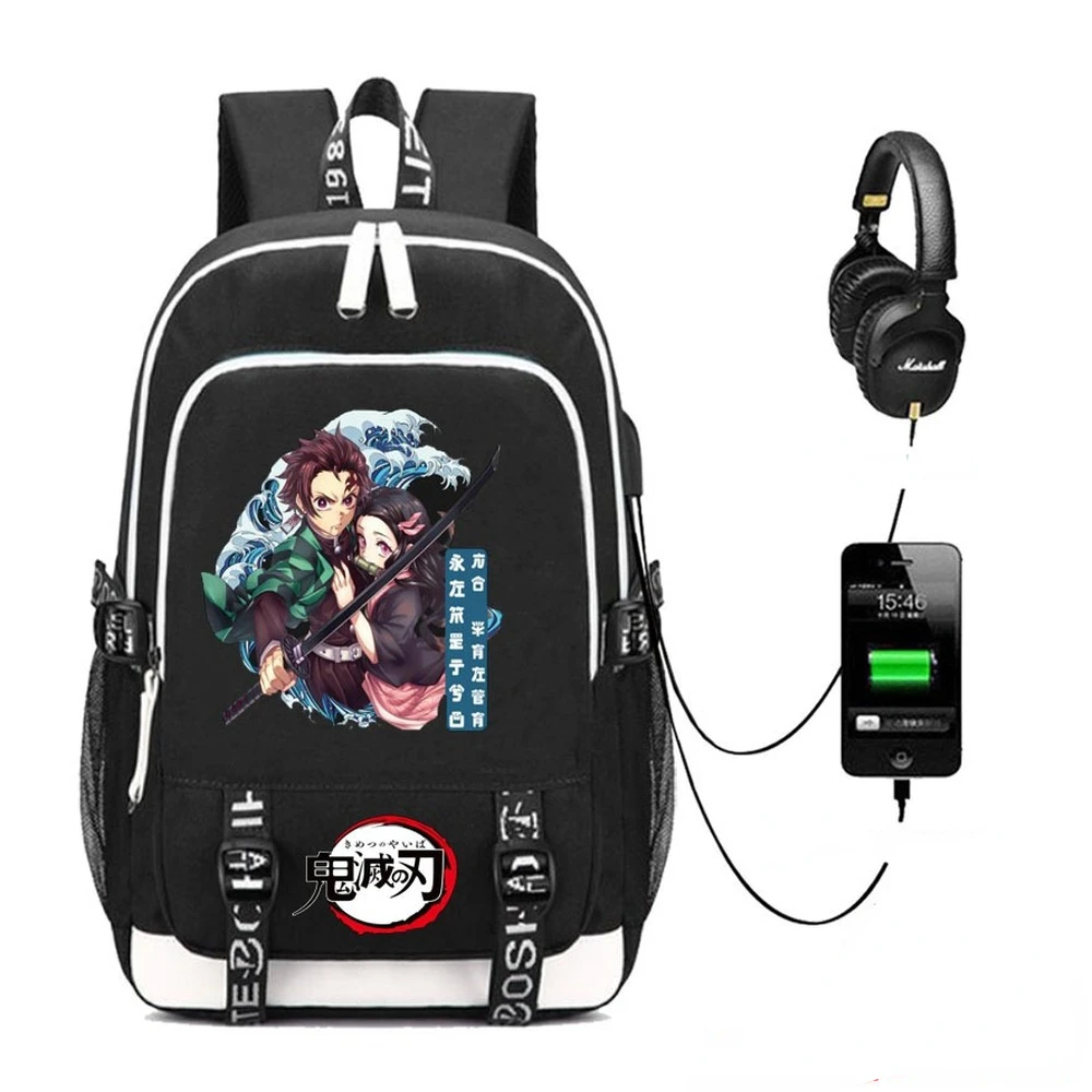 

Рюкзак из ткани «Оксфорд» с принтом в виде демонов