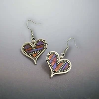 fashion personality love earrings womens simple temperament long peach heart earrings jewelry