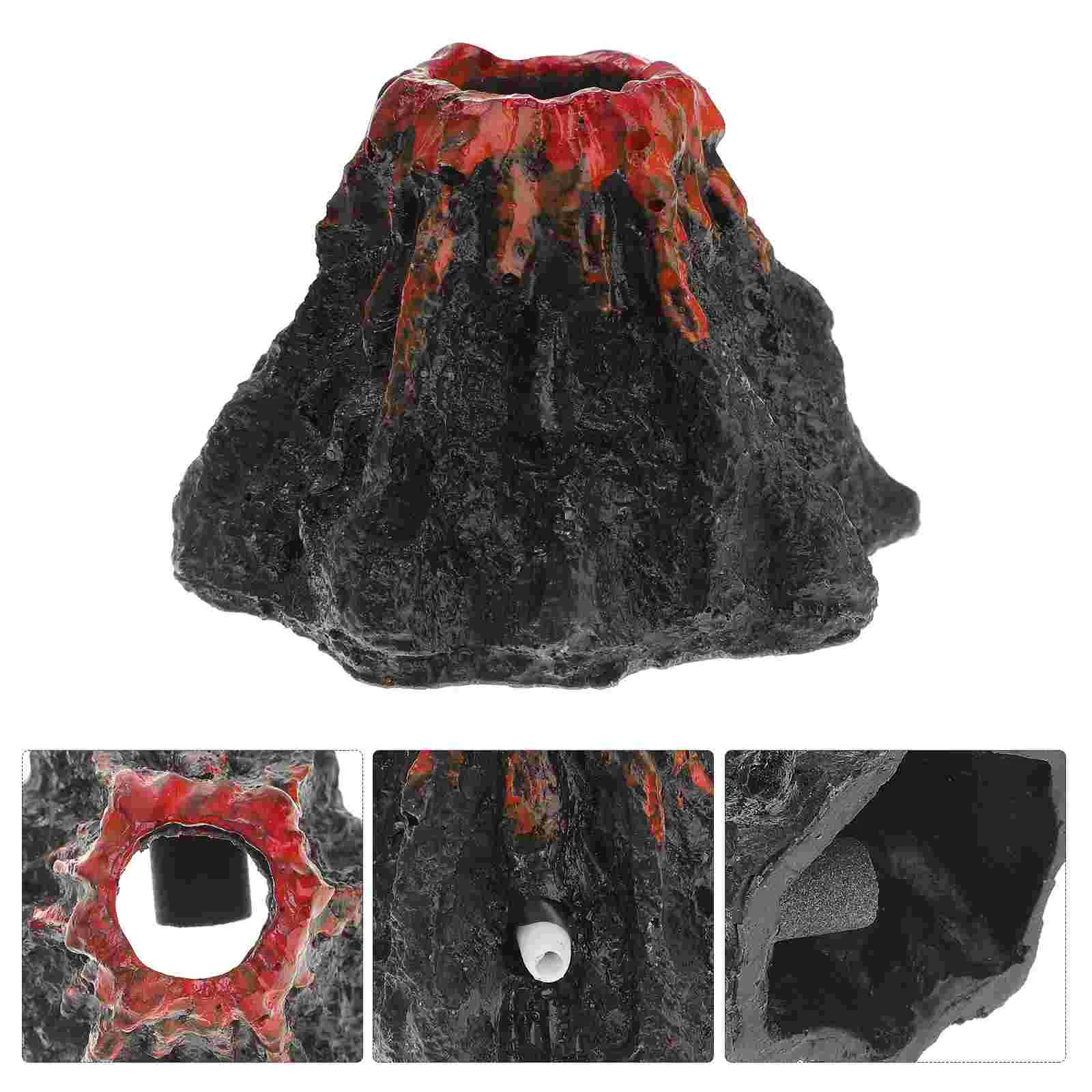 

Volcano Toy Bubbler Tank Aquarium Sand Decorations Decor Stone Air Fake Statue Learning Figurine Artificial Playset Toys