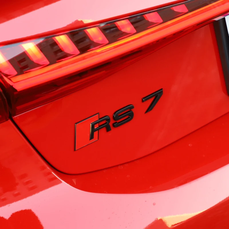 3d ABS хромированный черный логотип Автомобильная Эмблема багажника значок для Audi