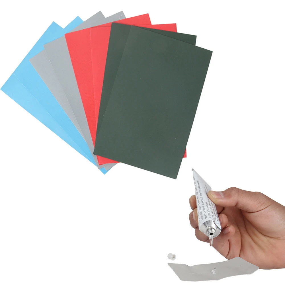 

2pcs Repair Patches PVC Inflatable Boat Puncture Repair Patch Kit Kayak Glue Swimming Pool Accessory For Waterbed Air Mattress