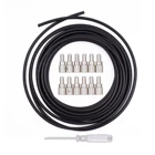 Набор мини-кабелей постоянного тока без пайки, DIY кабели для педалей для гитары, индивидуальная длина, 12 разъемов без пайки, кабель 5 метров