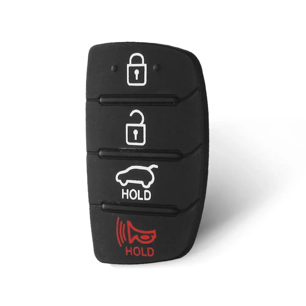 

KEYYOU 3/4 кнопочная накладка, сменный резиновый корпус для ремонта автомобиля для Hyundai Creta I20 I40 Tucson Elantra Santa fe Solaris ix35