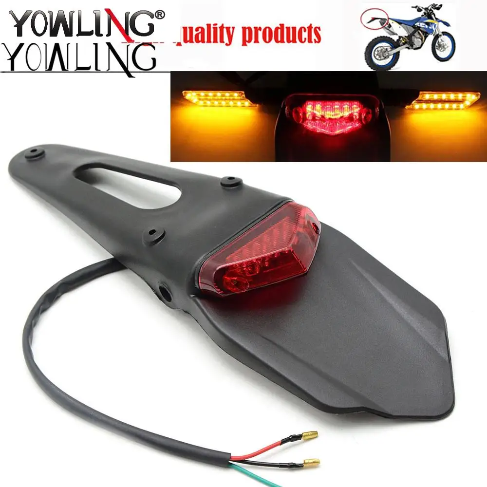 

FOR XR250 XR400 XR650 WR250F WR450F CRF250X CRF450X CRF Rear Fender LED Brake Tail Light Lamp Bracket Motorcycle Motocross