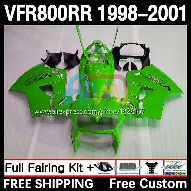 

Fairing For HONDA Interceptor VFR800RR VFR All green 800RR 800 28No.122 VFR800 RR 98 99 00 01 VFR-800 1998 1999 2000 2001 Body