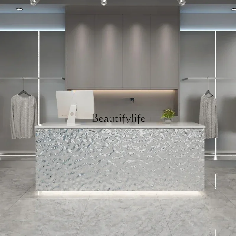 Касса Простая современная водная гофрированная нержавеющая сталь Небольшая