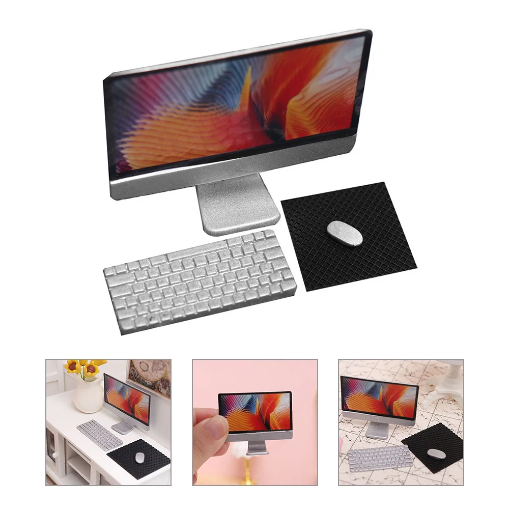 

Office Miniatures Decor House Desktop Computer Furniture Model Decoration Tiny