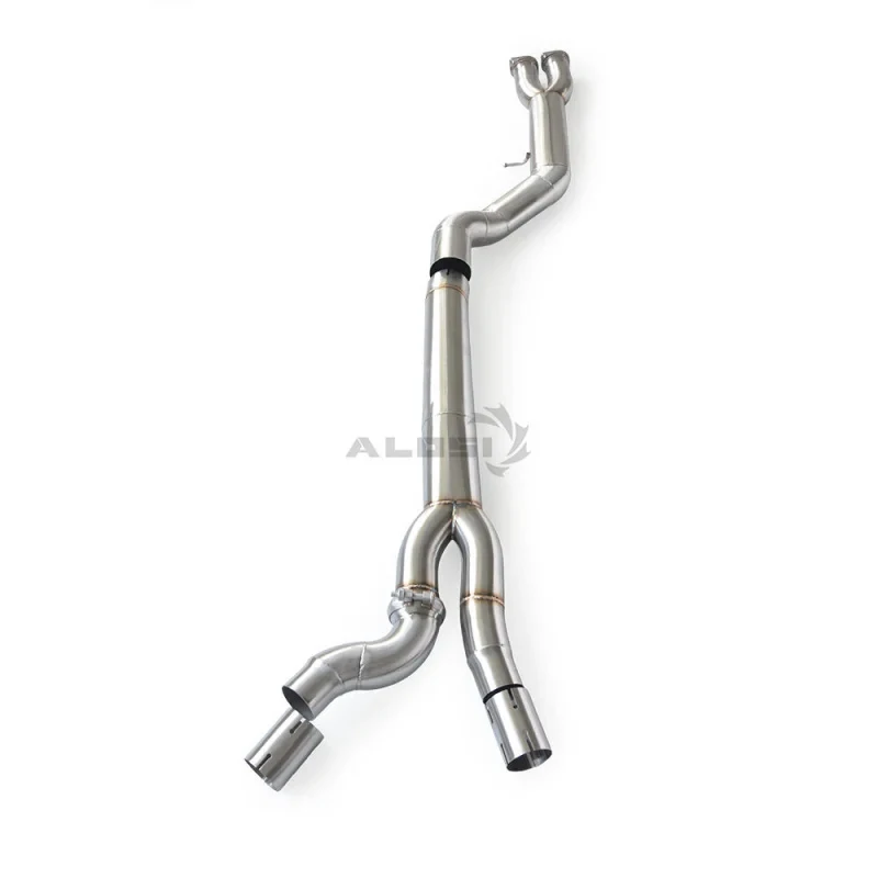 Фото Подходит для BMW M3 M4 Race S55 F80 F82 F83 3.0T 2014-2019, 89 мм, средняя выхлопная труба из нержавеющей стали, улучшенная автомобильная выхлопная система №3