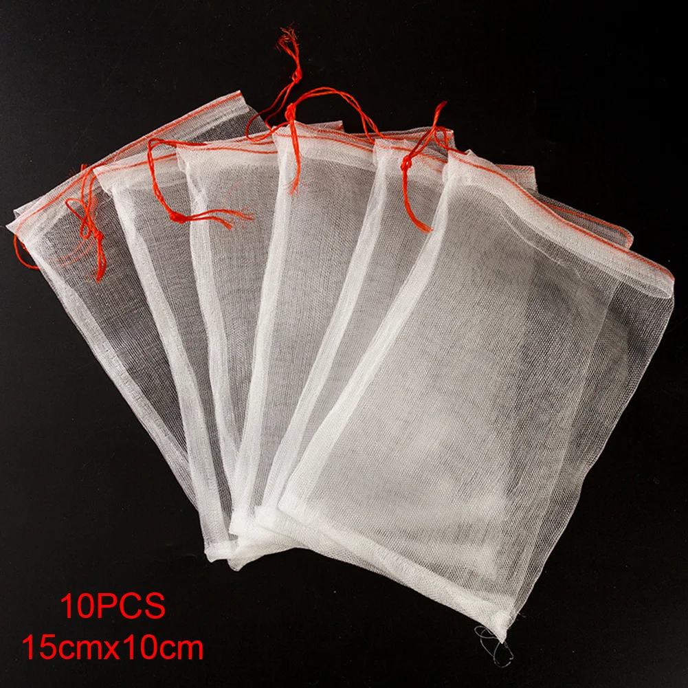 

10pcs/set Nylon Supermarket Reusable Soaking Germination Fruit Mesh Bags Mesh Grow Bags Multifunction Vegetables