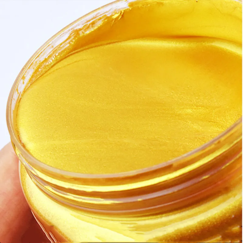 Яркая Золотая краска 100 г деревянная металлический лак безвкусная на водной