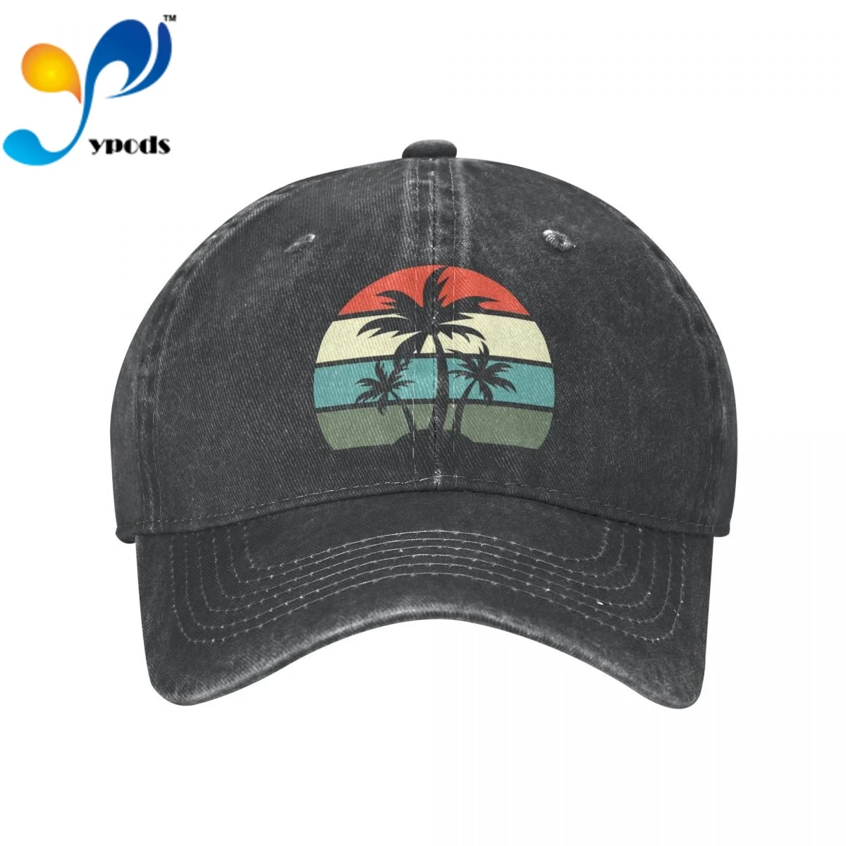

New Brand Anime Vintage Hawaii Sun Sand Beach Palm Tree Cartoon Styles Snapback Cap Cotton Baseball Cap Men Women Dad Hat Trucke