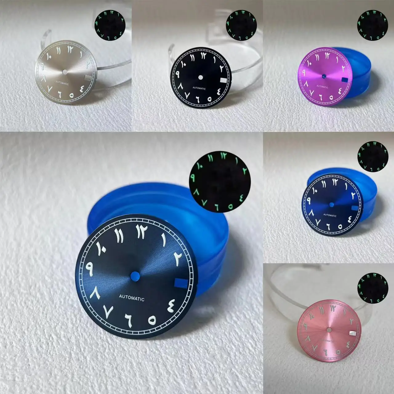 28 5 мм зеленый светящийся арабский циферблат NH35 с логотипом S автоматический