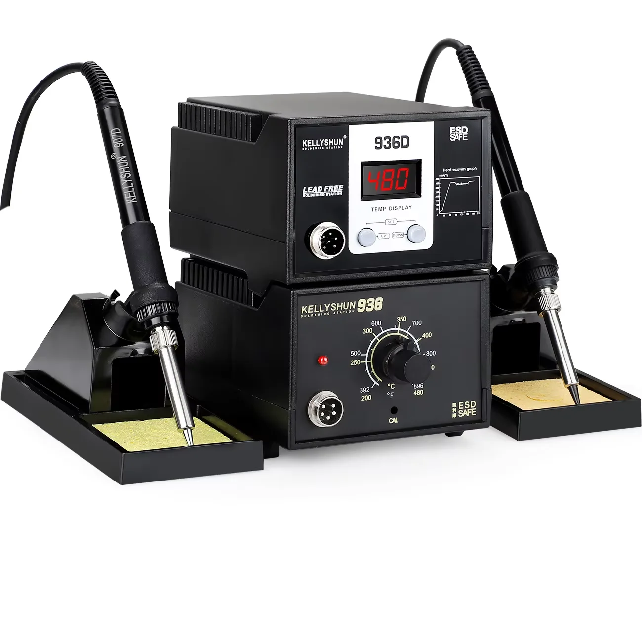 Фото Паяльная станция KELLYSHUN 60W с цифровым дисплеем и ножевидным наконечником для ремонта телефонов №5