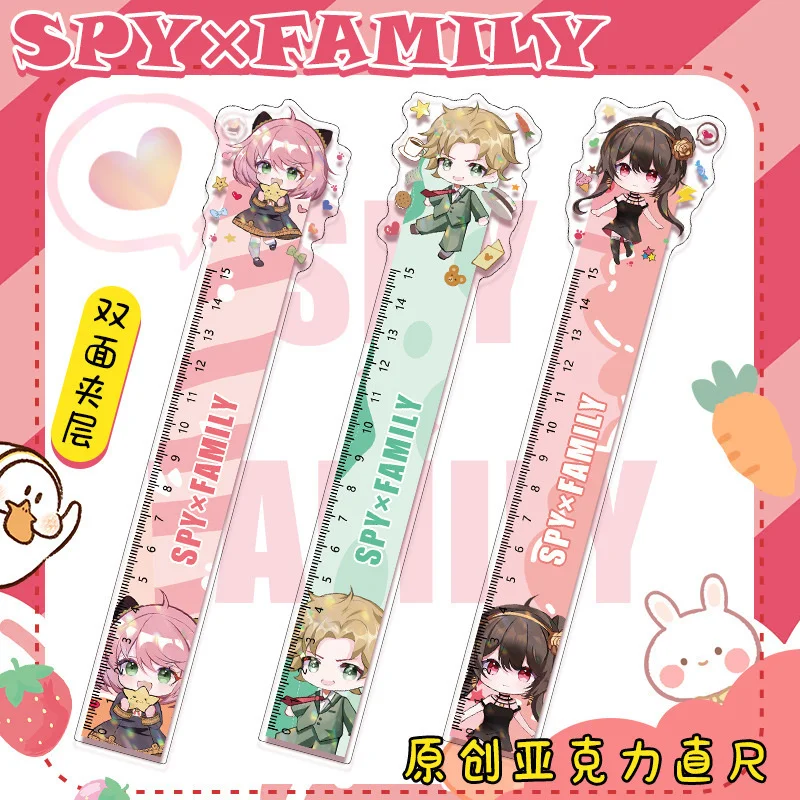 

Anime Spy Play House 15cm Acrylic Plastic Cute Ruler Bookmark Stationery Creative Office Study Stationery Ania Lloyd Yoel Gifts