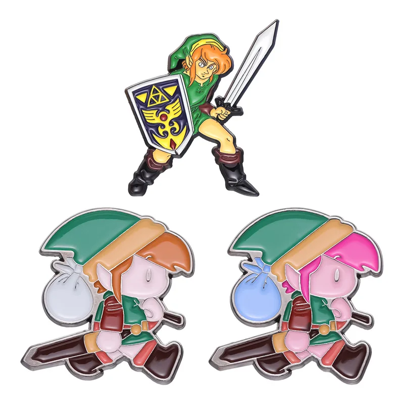 Металлическая брошь в форме мультяшного персонажа из мультфильма