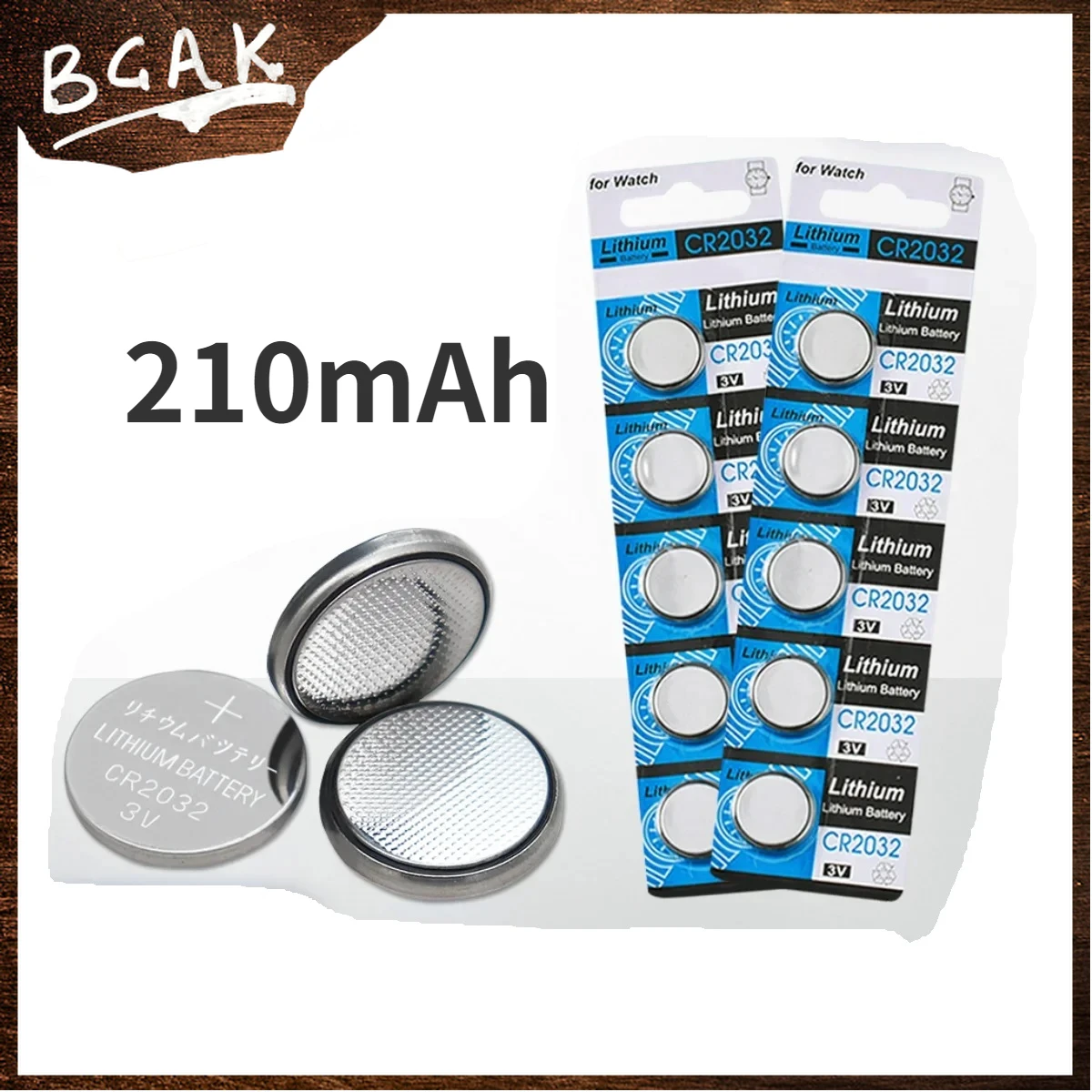Батарейка BCAK CR2032 литиевая 210 мАч 3 в 5/15/20/25 шт.