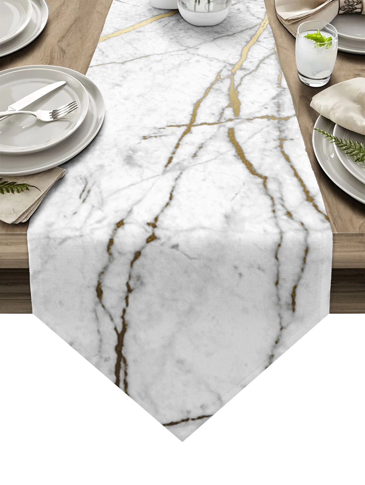 

Natural Texture Marble Pattern Table Runner Wedding Table Decor Tablecloth And Placemat Kitchen Dinning Table Decoration