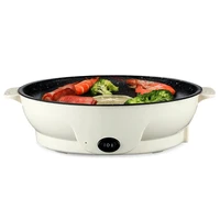 multifunction electric frying pan skillet non sticky grill fry baking roast pan cooker barbecue cooking kitchen tool eu