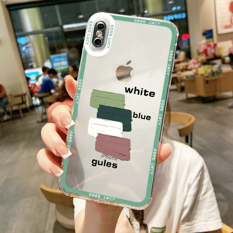 

TFINE Simple cute case suitable for iPhone 14Promax soft Phone Case Iphone12/11 Pupil 13pro Protective Case back cover