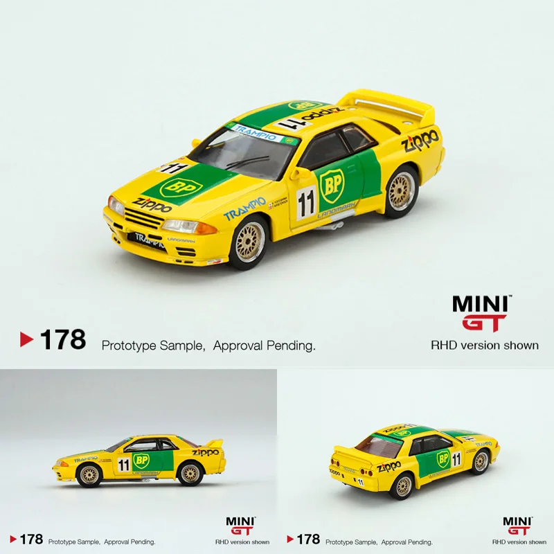 

MINI GT alloy car 1:64 Nissan Skyline GT-R R32 No. 11 1993 car model collection decoration gift