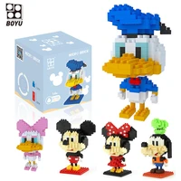 disney building blocks bricks assembly mickey mouse minnie donald duck anime mini action figures heads toys kids christmas gifts