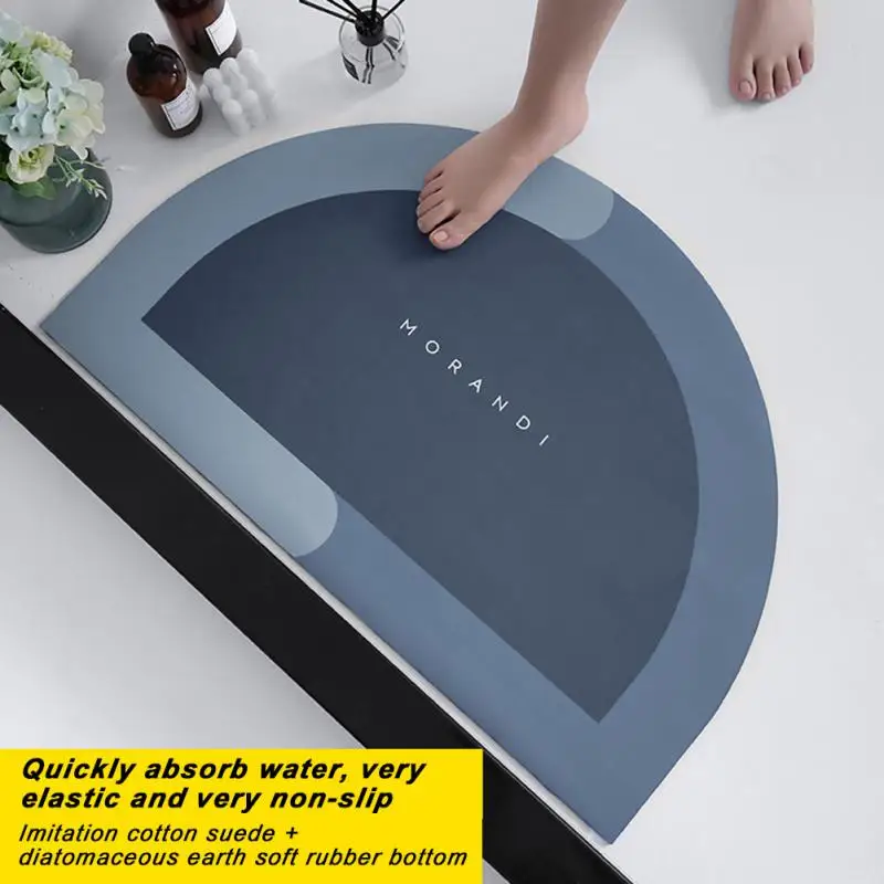 

Home Bath Mat Diatom Mud Bathroom Carpet Water Absorption Non-slip Bathtub Side Floor Rug Absorbent Washable Pad Home Toilet Mat