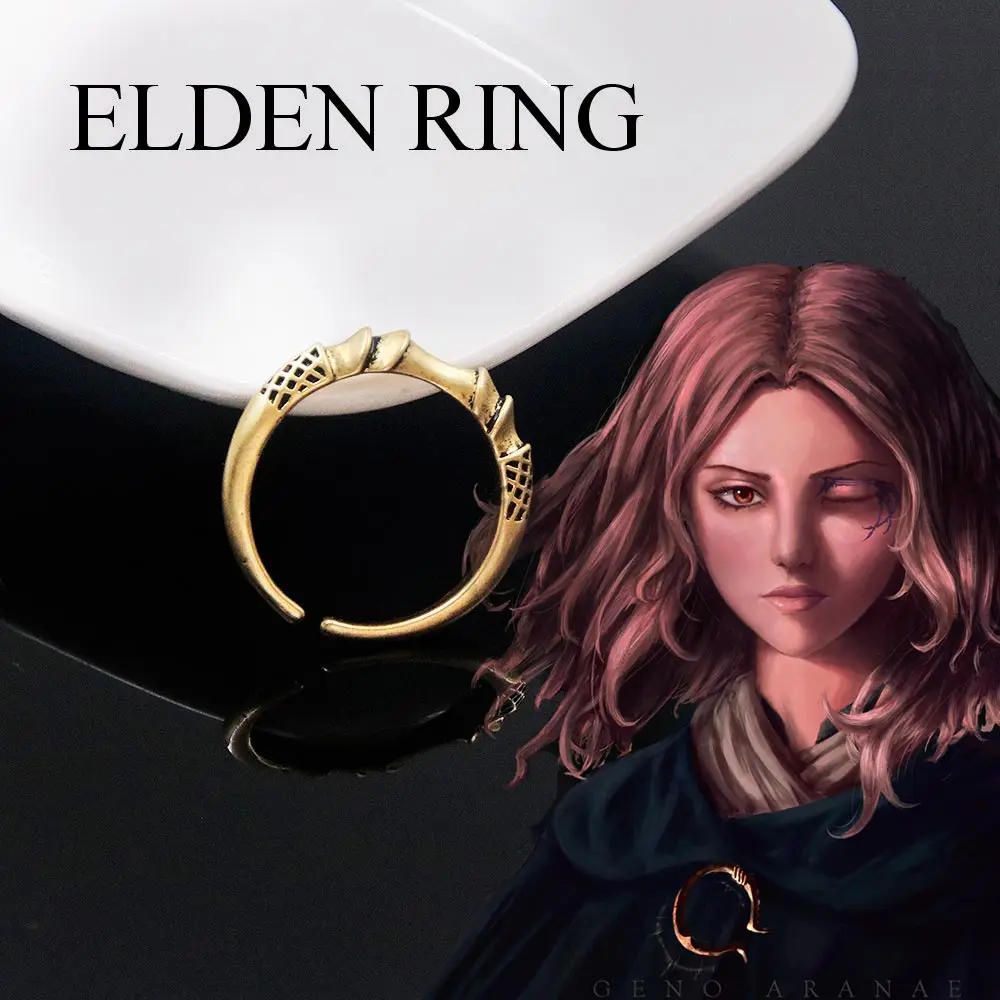 

Elden Ring Spectral Steed Whistle Ring Cosplay Melina Summon Torrent Tool Dark Moon Golden Adjustable Finger Ring Gift Jewelry