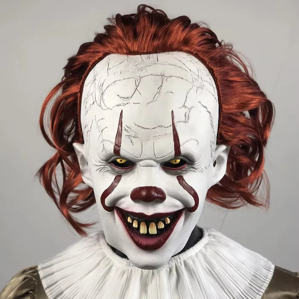 Pennywise косплей маскара страшный страх спасательный маскарадный костюм