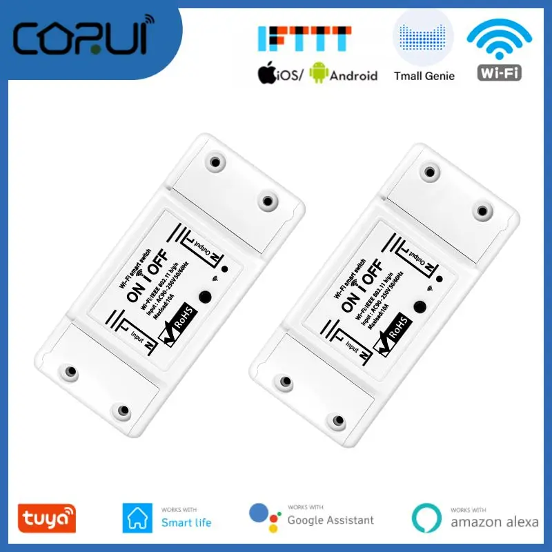 

Wifi App Remote Control Smart Light Switch Diy Smart Home Mini Breaker Module 10a Wireless Switch Tuya