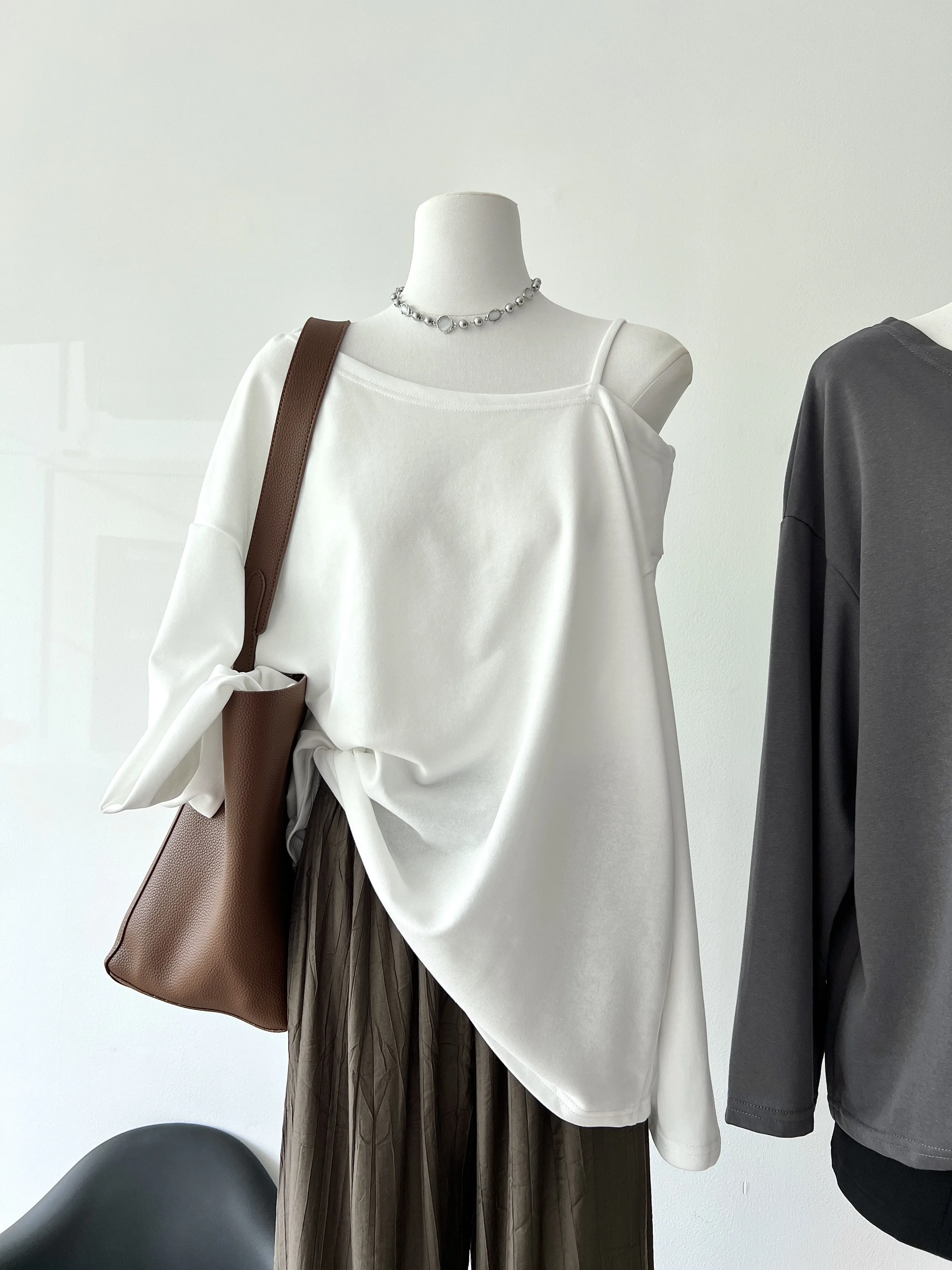 

Женская Повседневная футболка из мягкого хлопка, с длинным рукавом