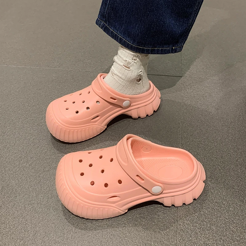 

Женские и мужские сандалии с ремешком на щиколотке, Нескользящие сандалии из ЭВА, дышащие шлепанцы для пляжа, для улицы, 2023