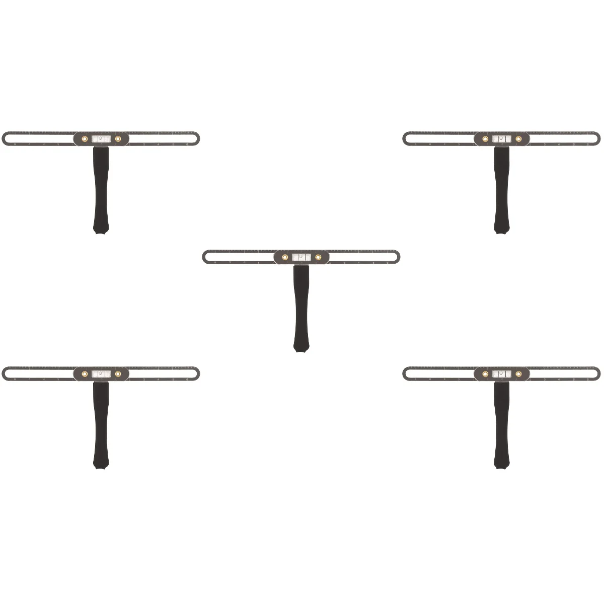 

5pcs Stainless Steel T Shape Ruler With Scales Positioning Ruler
