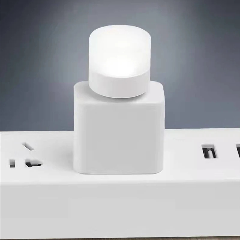 

Ночной светильник с USB-разъемом, миниатюрная Светодиодная лампа для внутреннего освещения, с внешним аккумулятором и зарядкой от USB, маленьк...